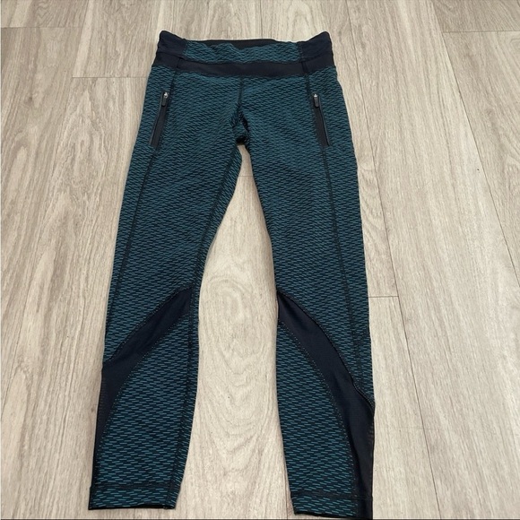 lululemon athletica Pants - lululemon athletica Teal and Black Leggings